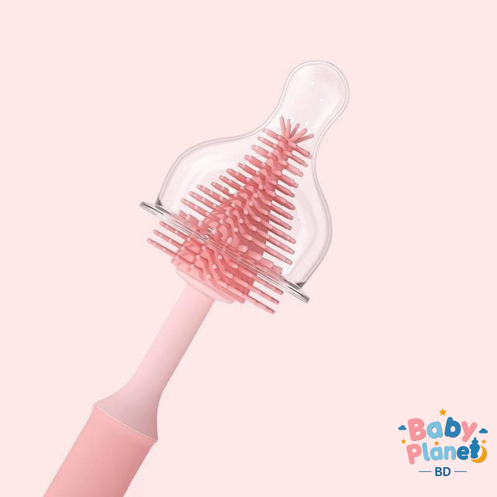 Rotatable Baby Bottle Cleaning Brush Set (3-Piece) – Bottle Brush, Nipple Brush & Straw Cleaner